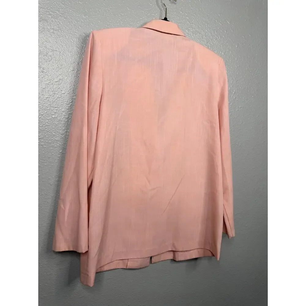 Sag Harbor Women’s Vintage Classic Look Pink Blazer / Size-12 - Picture 7 of 12